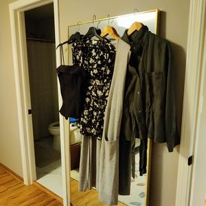 Bundle of clothes   : blouse, cardigan, jacket and dressy corset